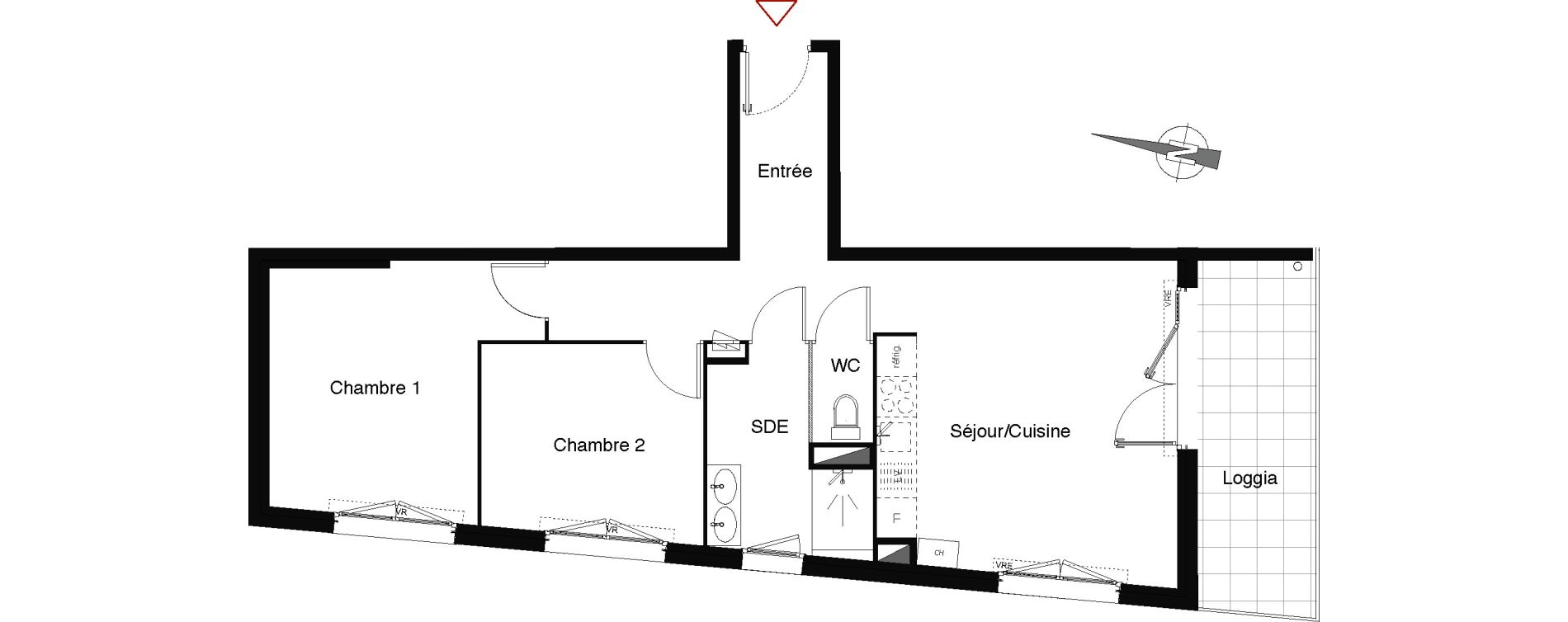 Appartement T3 de 59,59 m2 &agrave; Castelnau-Le-Lez Castelnau le lez centre