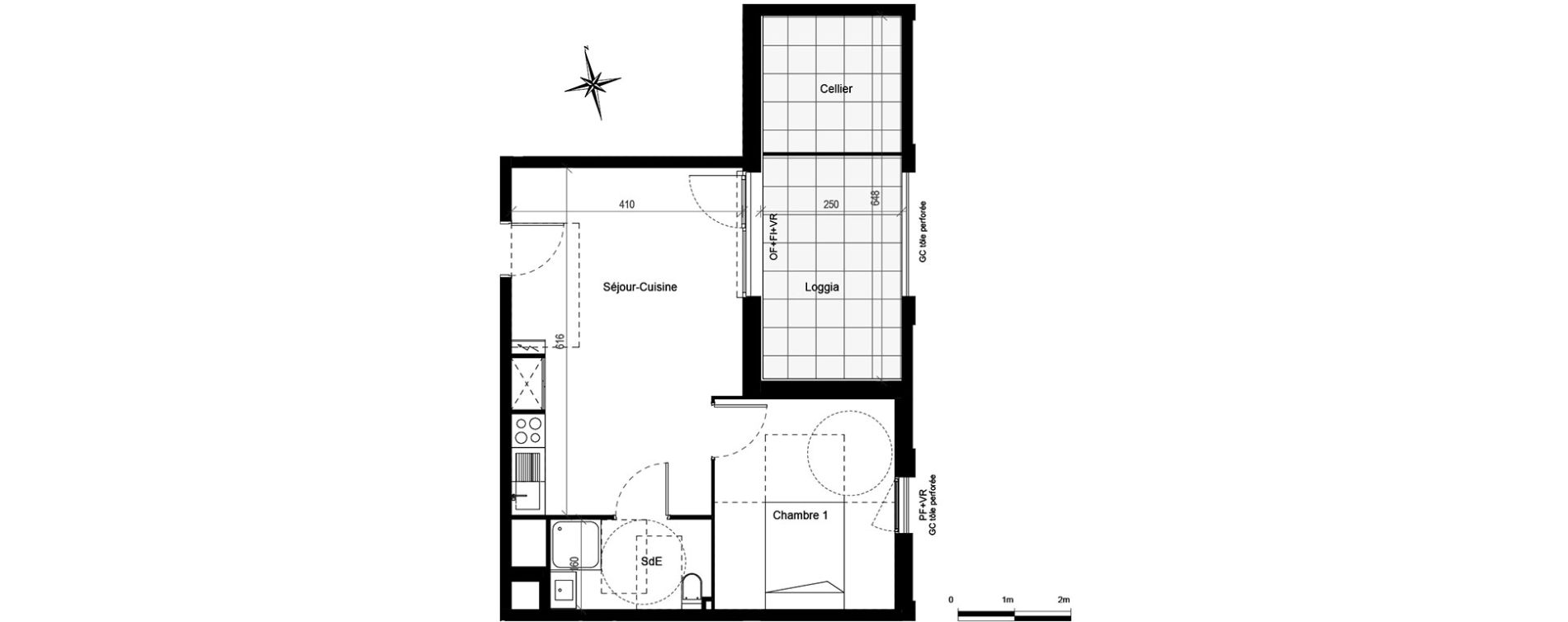 Appartement T2 de 40,55 m2 &agrave; Castelnau-Le-Lez Eureka