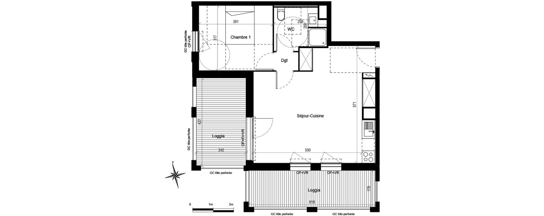 Appartement T2 de 47,94 m2 &agrave; Castelnau-Le-Lez Eureka