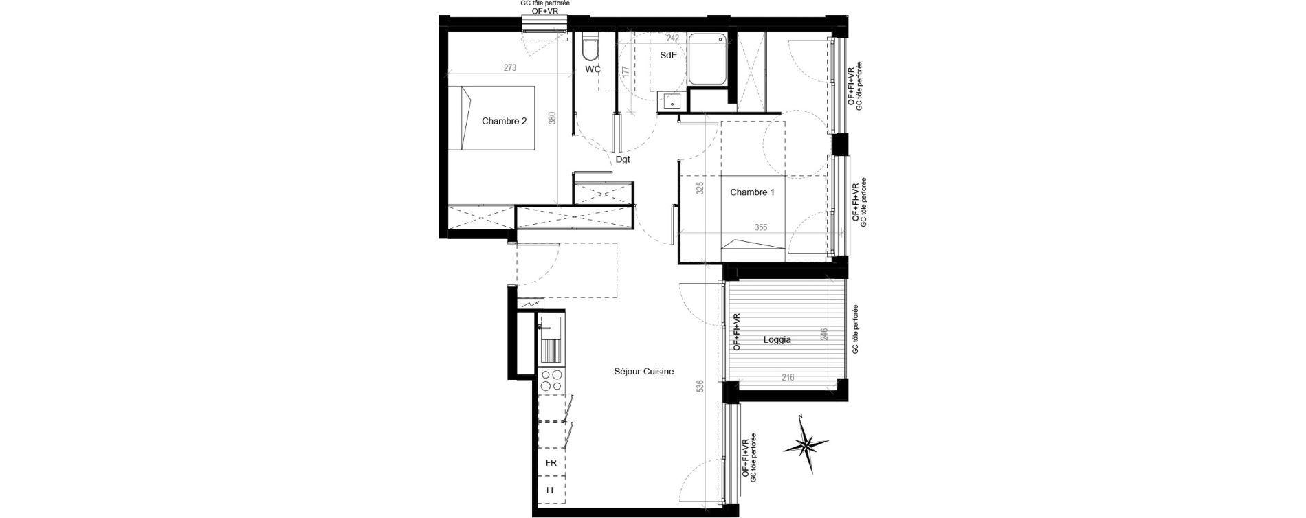 Appartement T3 de 62,21 m2 &agrave; Castelnau-Le-Lez Eureka