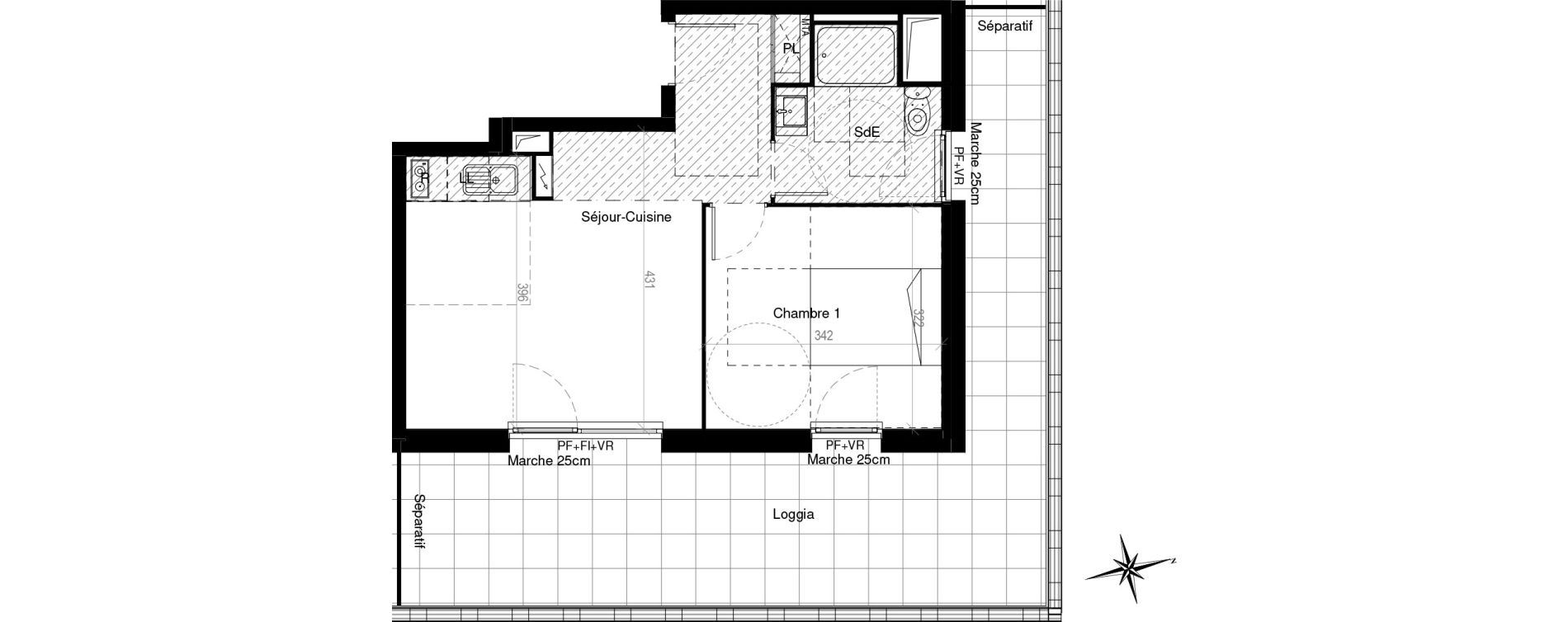 Appartement T2 de 37,87 m2 &agrave; Castelnau-Le-Lez Eureka