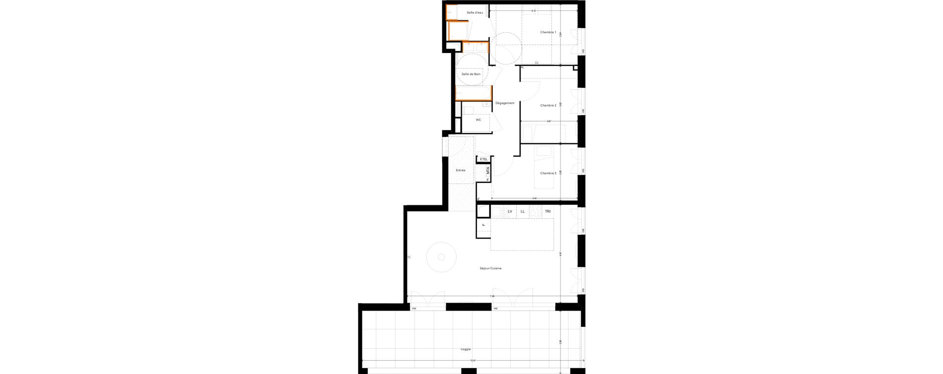 Appartement T4 de 88,16 m2 &agrave; Castelnau-Le-Lez Sud