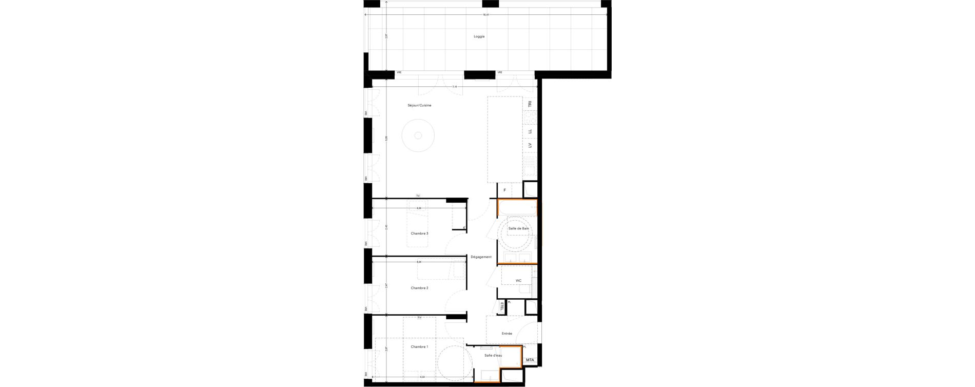 Appartement T4 de 88,23 m2 &agrave; Castelnau-Le-Lez Sud