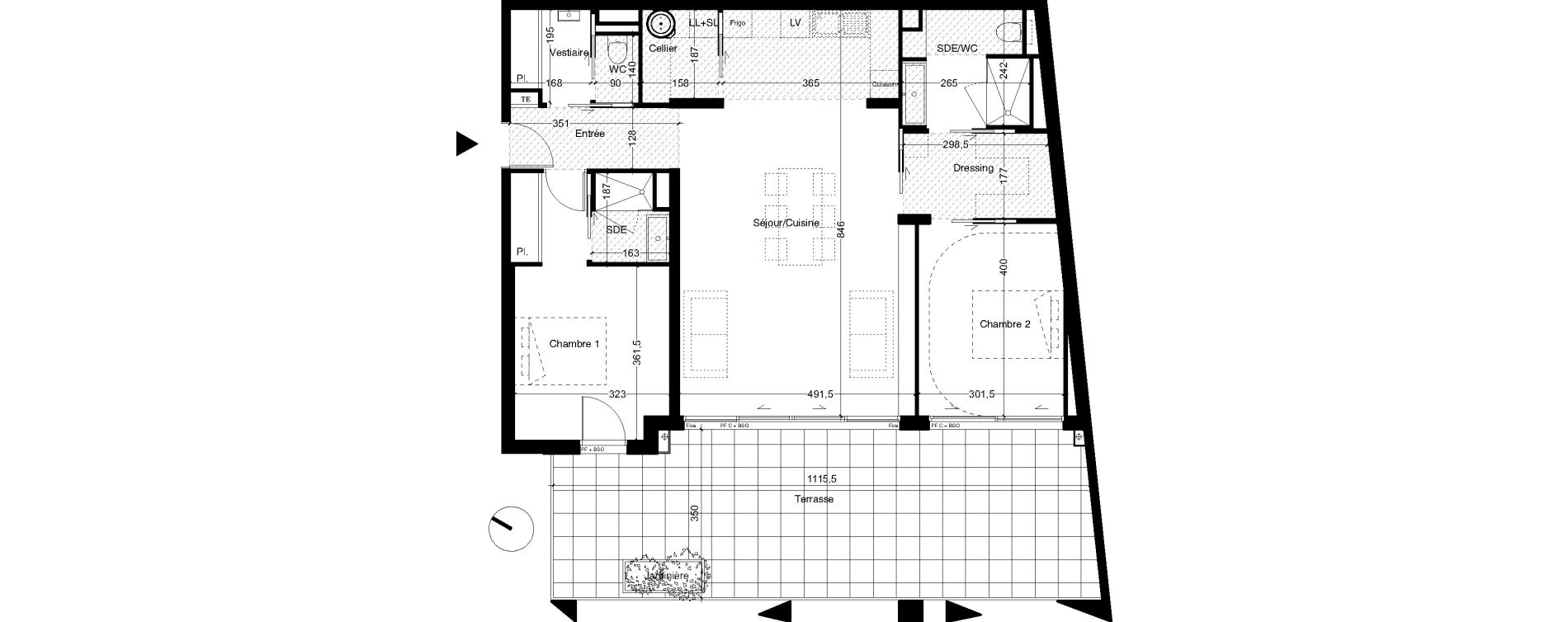 Appartement T3 de 90,59 m2 &agrave; Castelnau-Le-Lez Centre