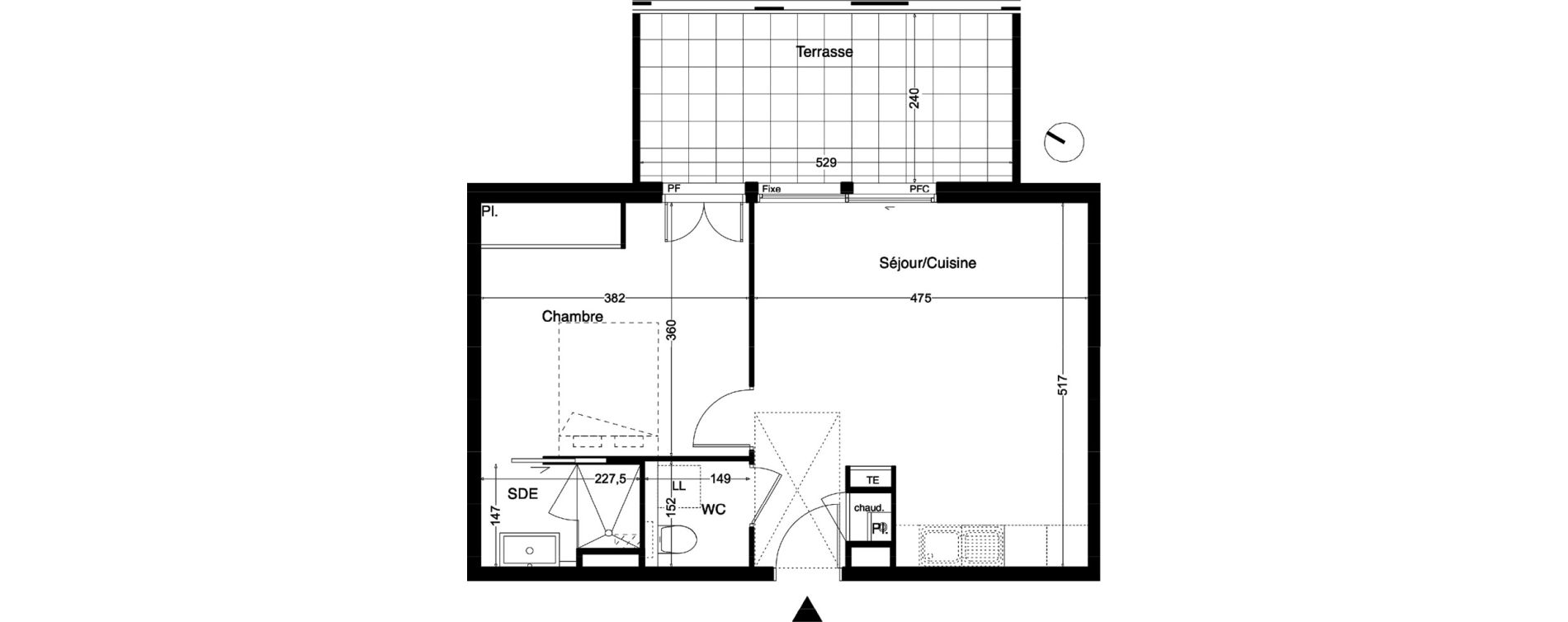 Appartement T2 de 43,10 m2 &agrave; Castelnau-Le-Lez Centre