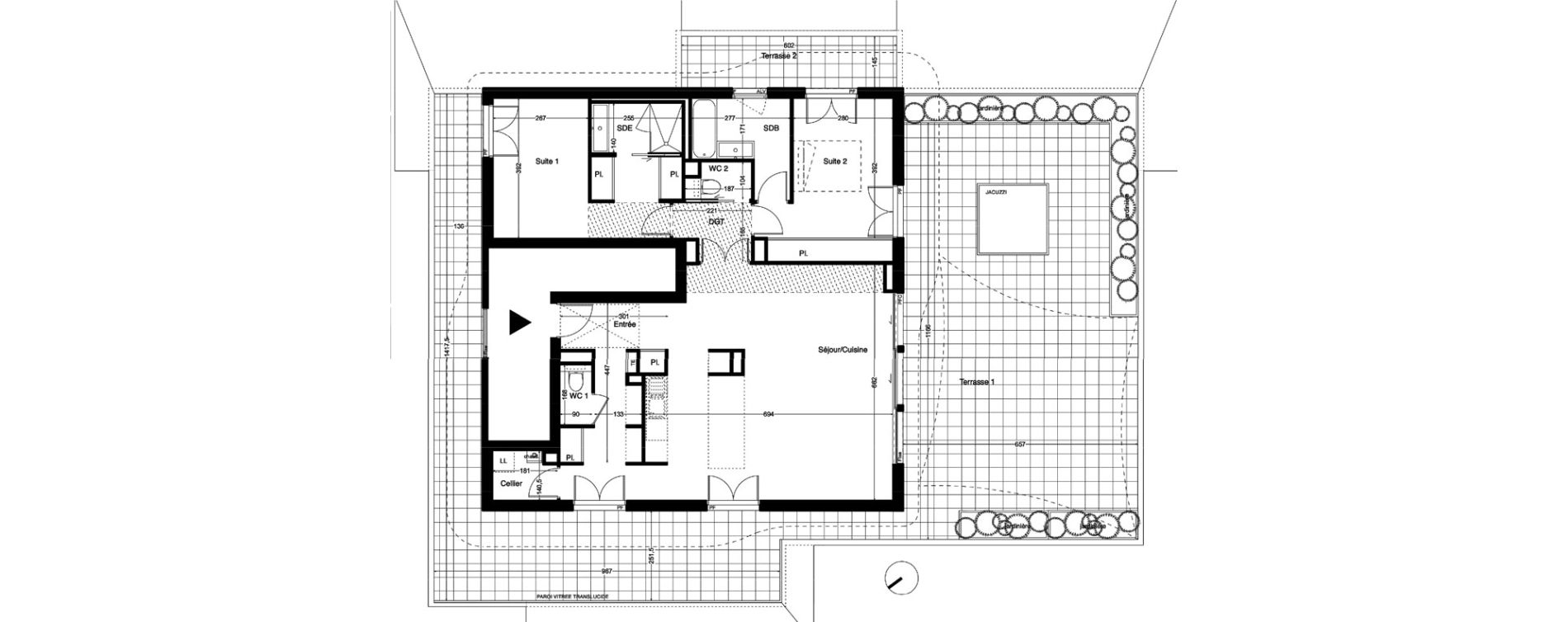 Appartement T3 de 102,81 m2 &agrave; Castelnau-Le-Lez Centre