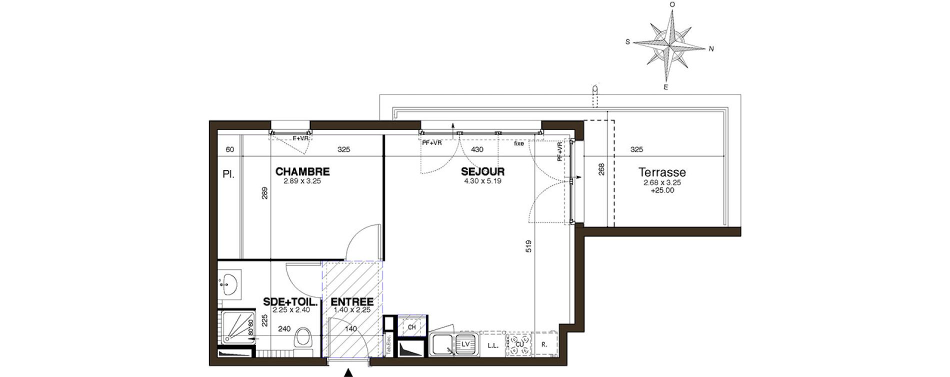 Appartement T2 de 39,90 m2 &agrave; Castelnau-Le-Lez Centre