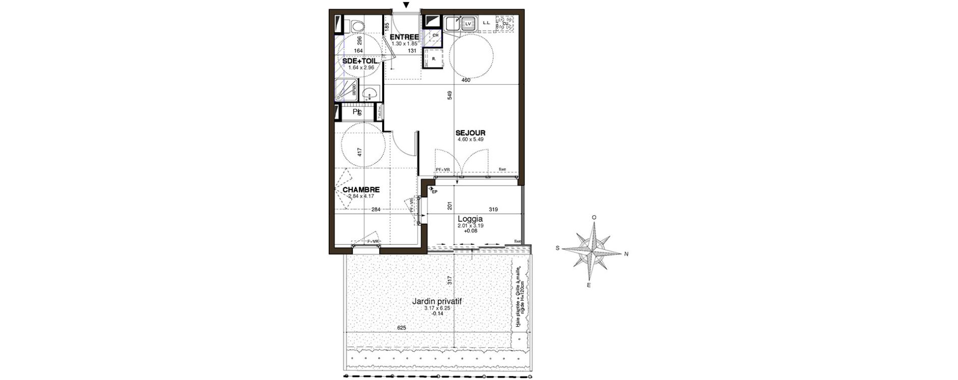Appartement T2 de 38,90 m2 &agrave; Castelnau-Le-Lez Centre