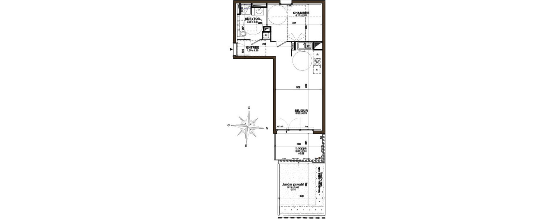 Appartement T2 de 43,00 m2 &agrave; Castelnau-Le-Lez Centre