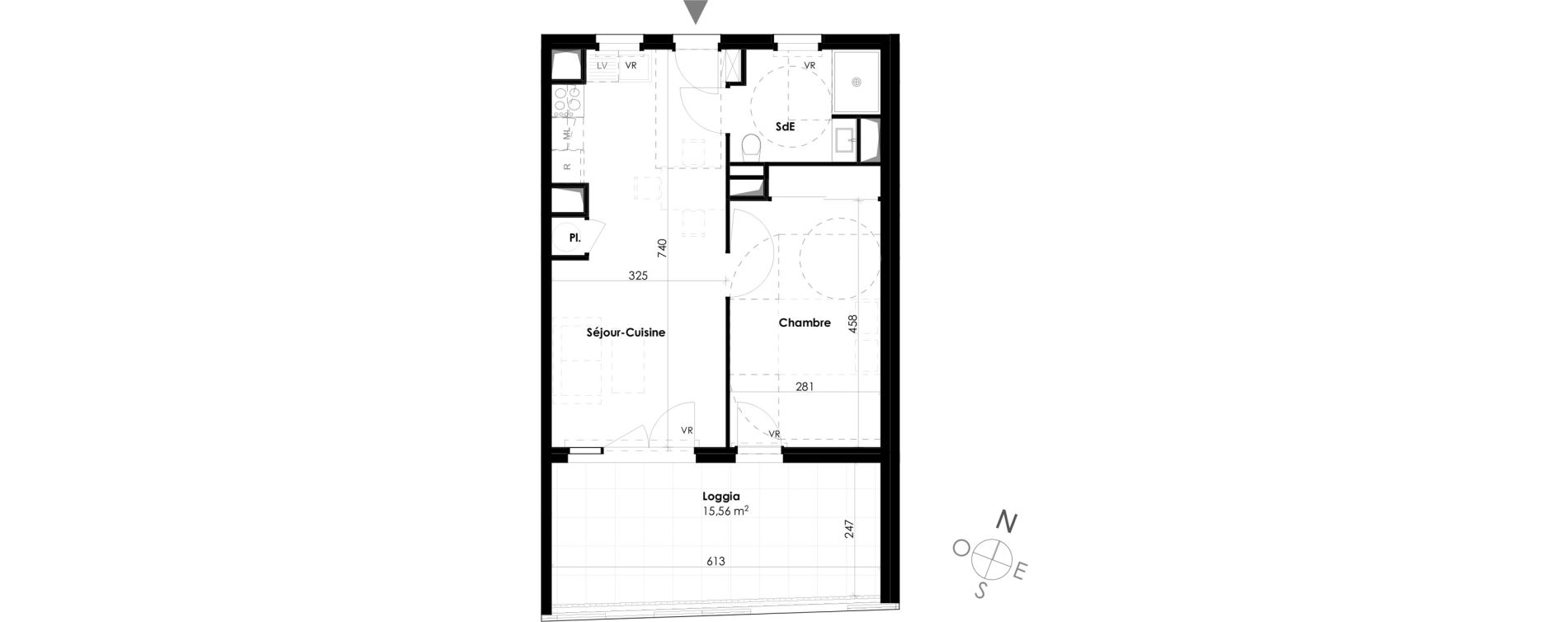 Appartement T2 de 42,51 m2 &agrave; Castelnau-Le-Lez Galine