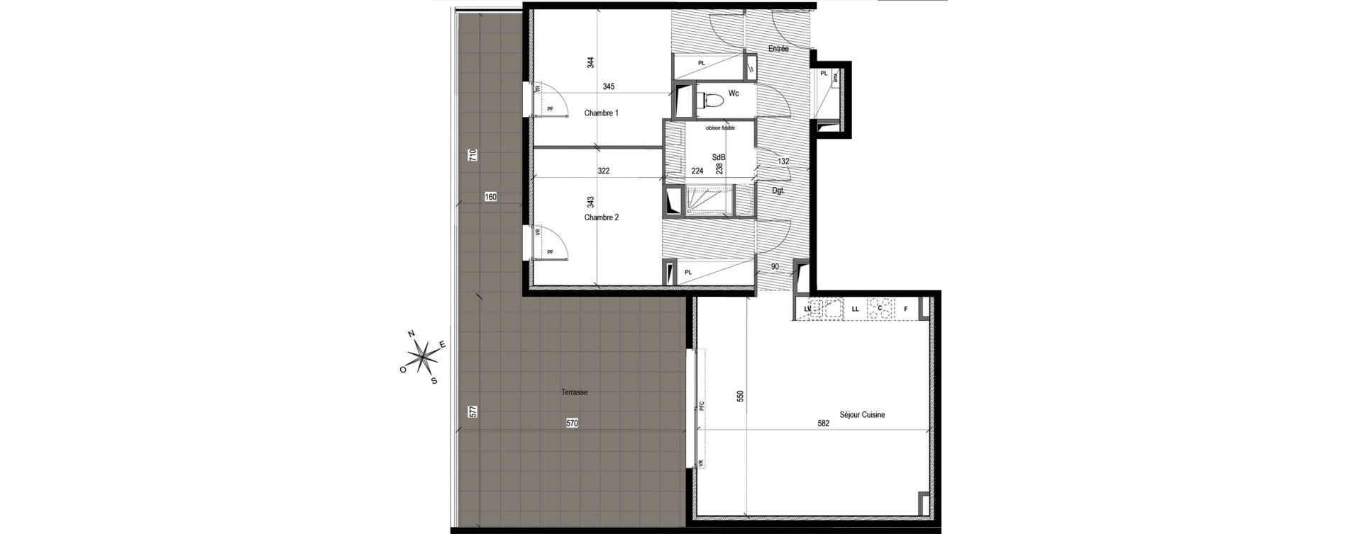 Appartement T3 de 77,50 m2 &agrave; Castelnau-Le-Lez Eureka