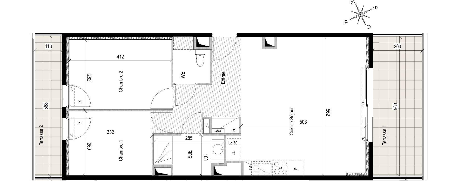 Appartement T3 de 63,00 m2 &agrave; Castelnau-Le-Lez Eureka