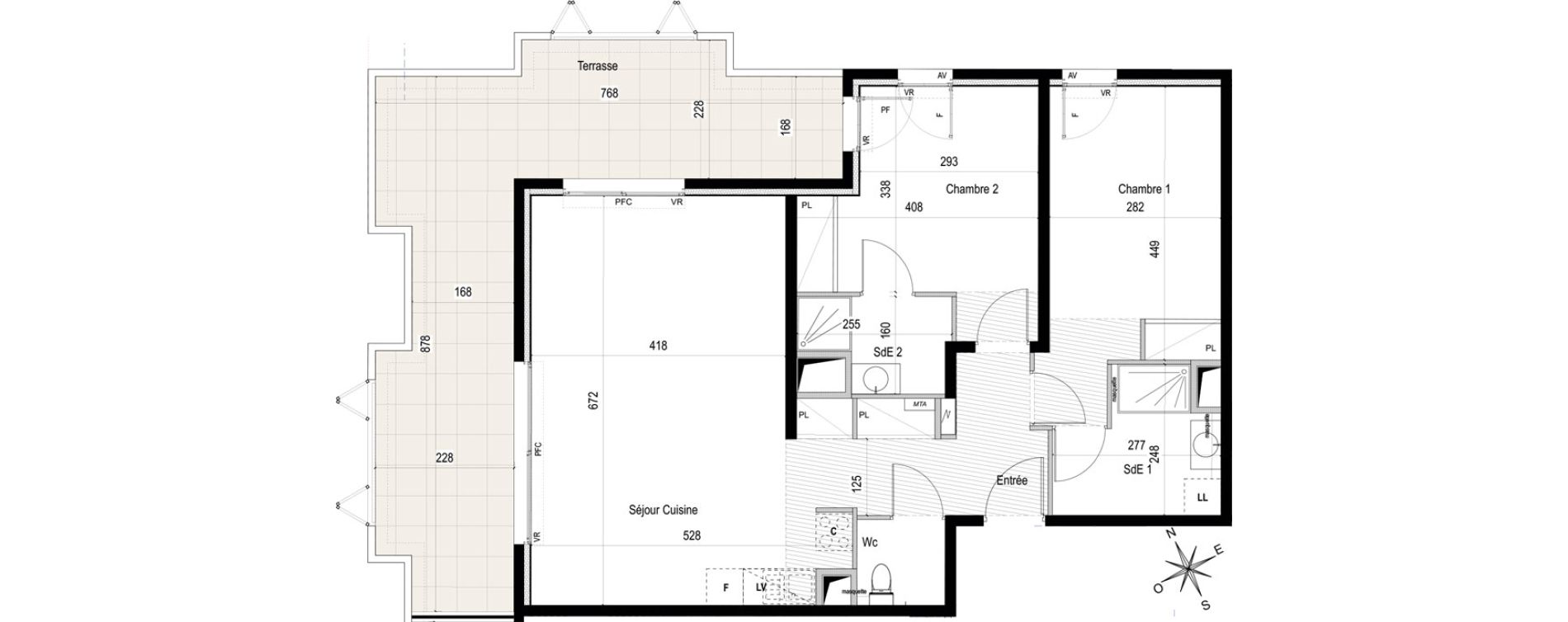 Appartement T3 de 75,10 m2 &agrave; Castelnau-Le-Lez Eureka