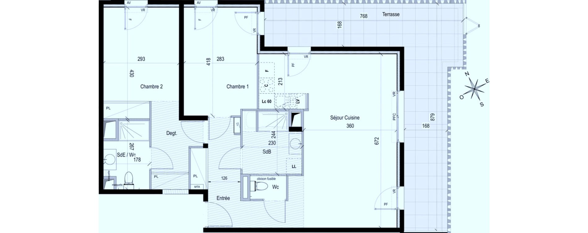 Appartement T3 de 75,90 m2 &agrave; Castelnau-Le-Lez Eureka