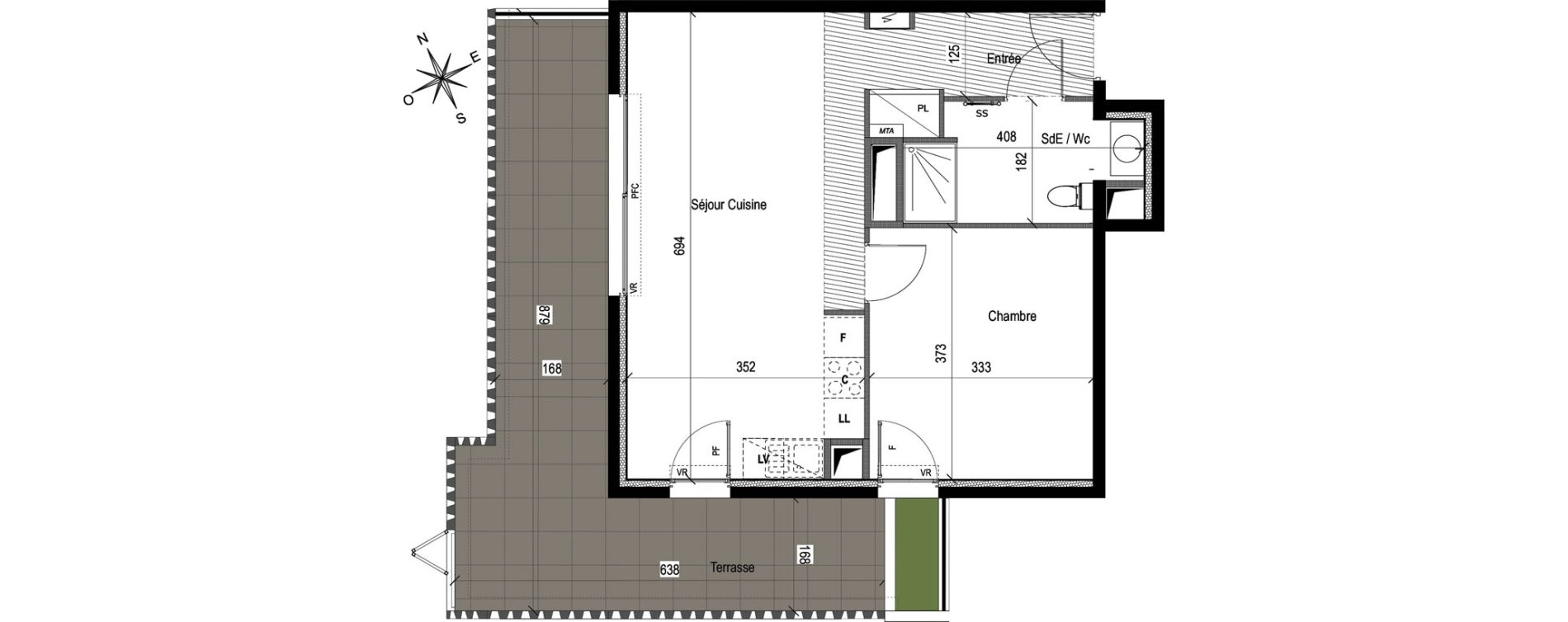 Appartement T2 de 46,40 m2 &agrave; Castelnau-Le-Lez Eureka