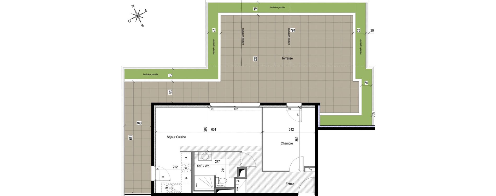 Appartement T2 de 46,50 m2 &agrave; Castelnau-Le-Lez Eureka