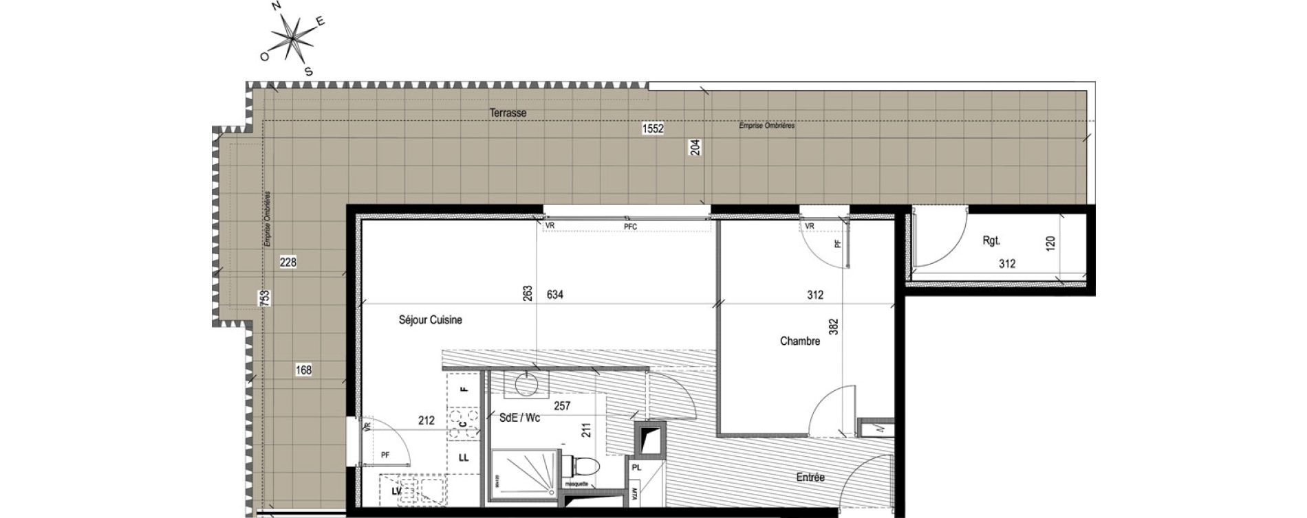Appartement T2 de 46,50 m2 &agrave; Castelnau-Le-Lez Eureka