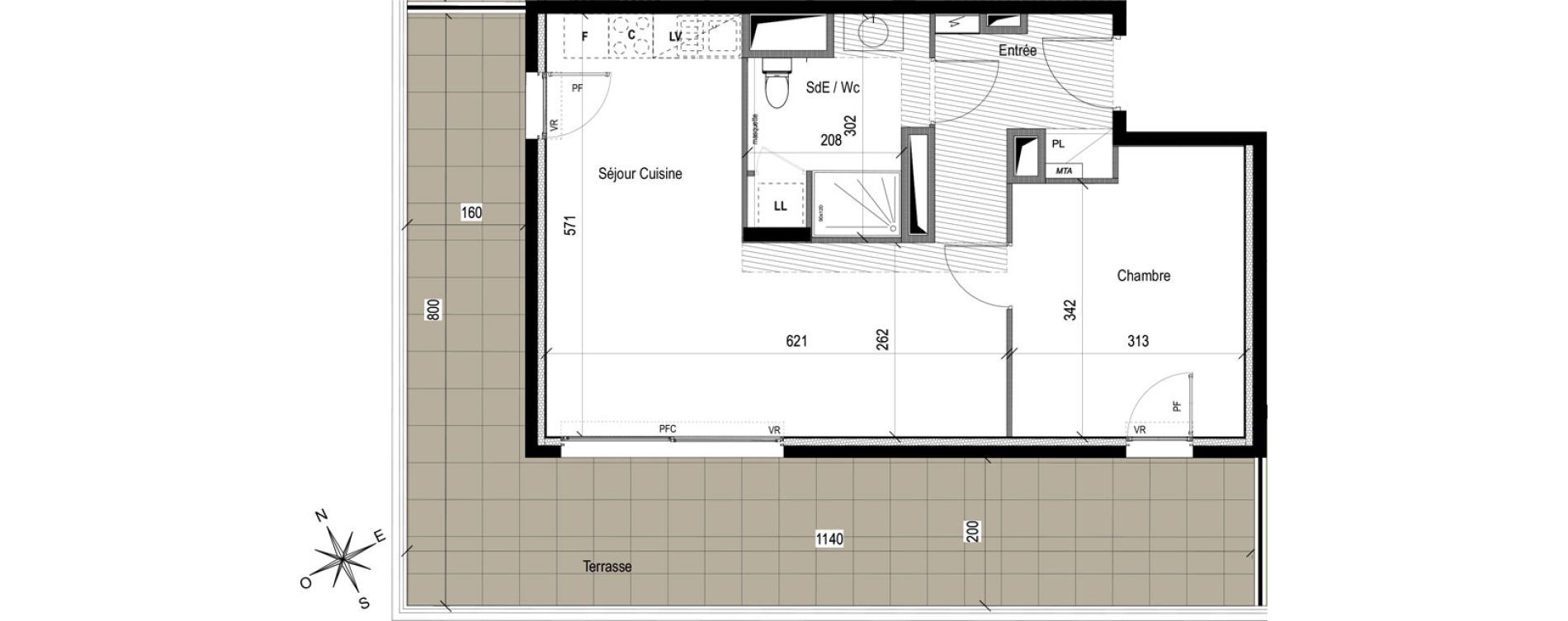 Appartement T2 de 47,40 m2 &agrave; Castelnau-Le-Lez Eureka