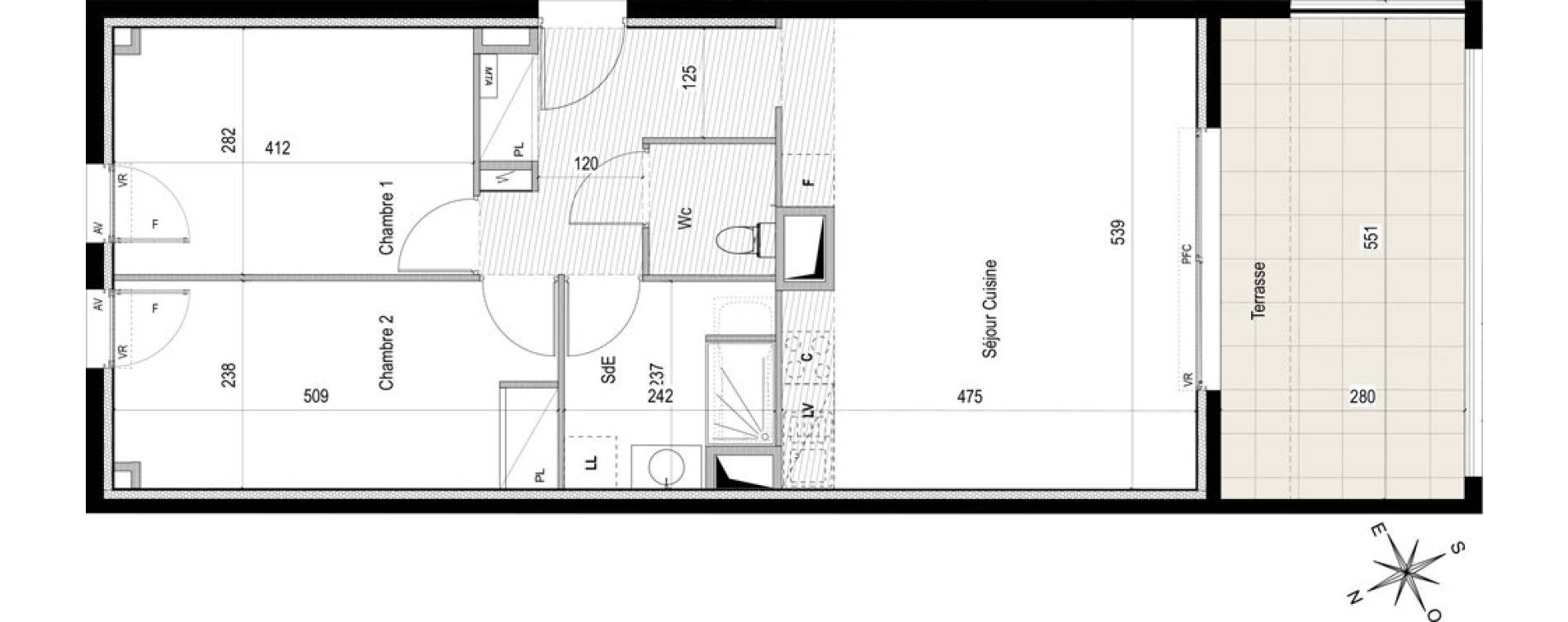 Appartement T3 de 62,60 m2 &agrave; Castelnau-Le-Lez Eureka
