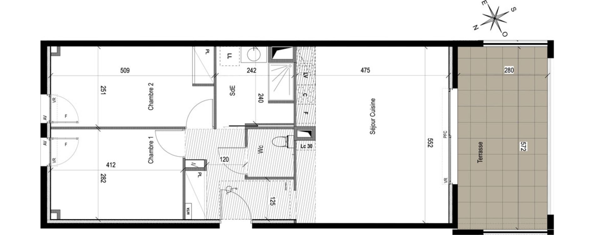 Appartement T3 de 64,60 m2 &agrave; Castelnau-Le-Lez Eureka