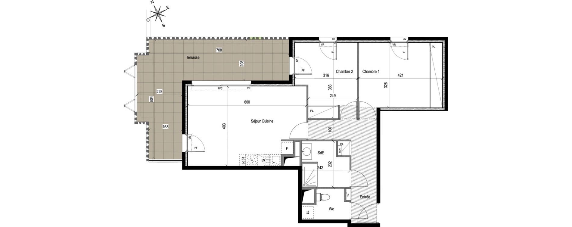 Appartement T3 de 65,40 m2 &agrave; Castelnau-Le-Lez Eureka