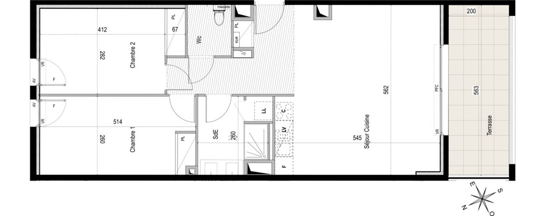 Appartement T3 de 70,20 m2 &agrave; Castelnau-Le-Lez Eureka