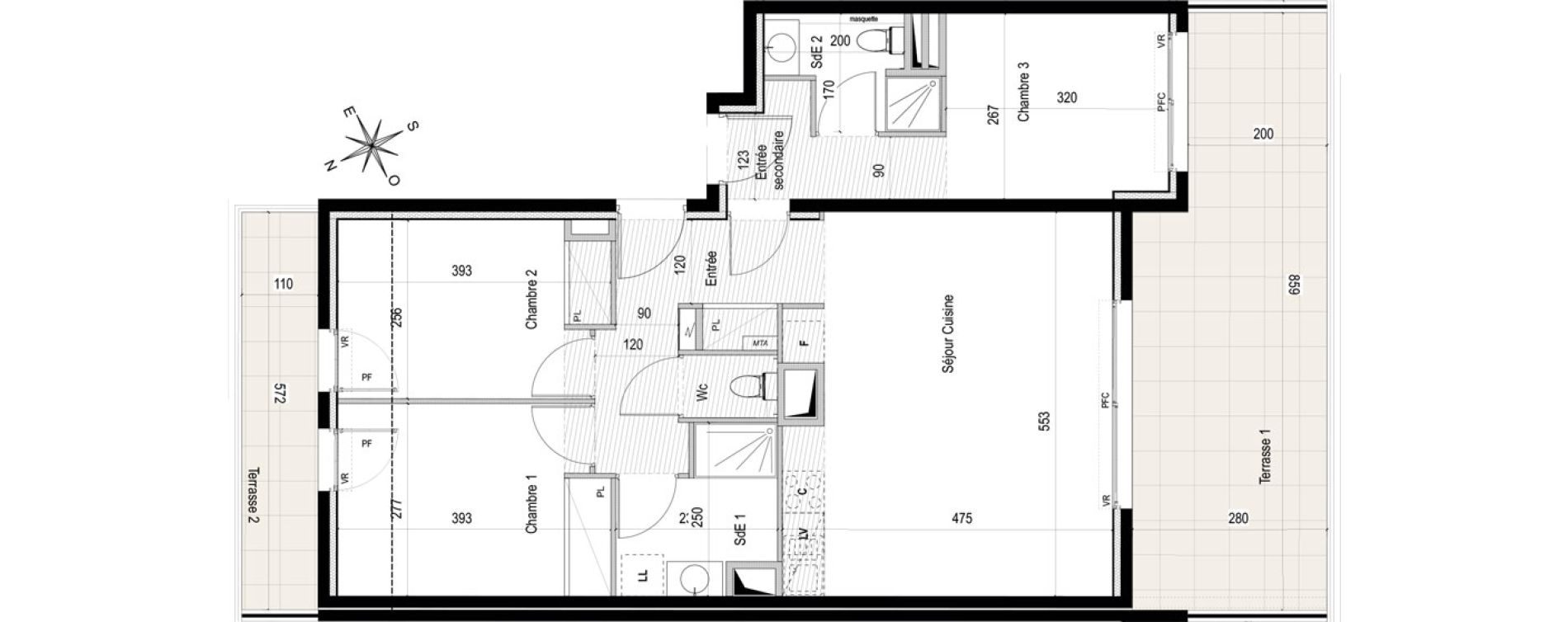 Appartement T4 de 72,80 m2 &agrave; Castelnau-Le-Lez Eureka