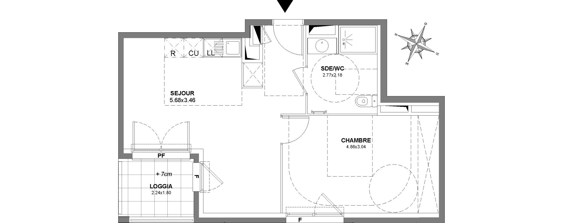 Appartement T2 de 44,00 m2 &agrave; Castelnau-Le-Lez Centre