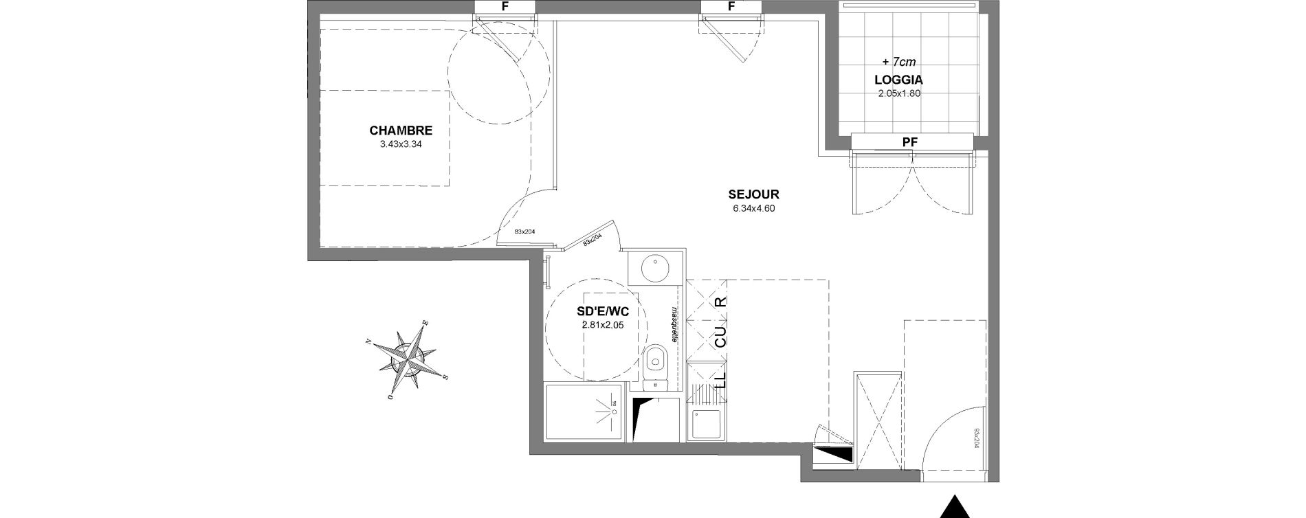 Appartement T2 de 46,10 m2 &agrave; Castelnau-Le-Lez Centre