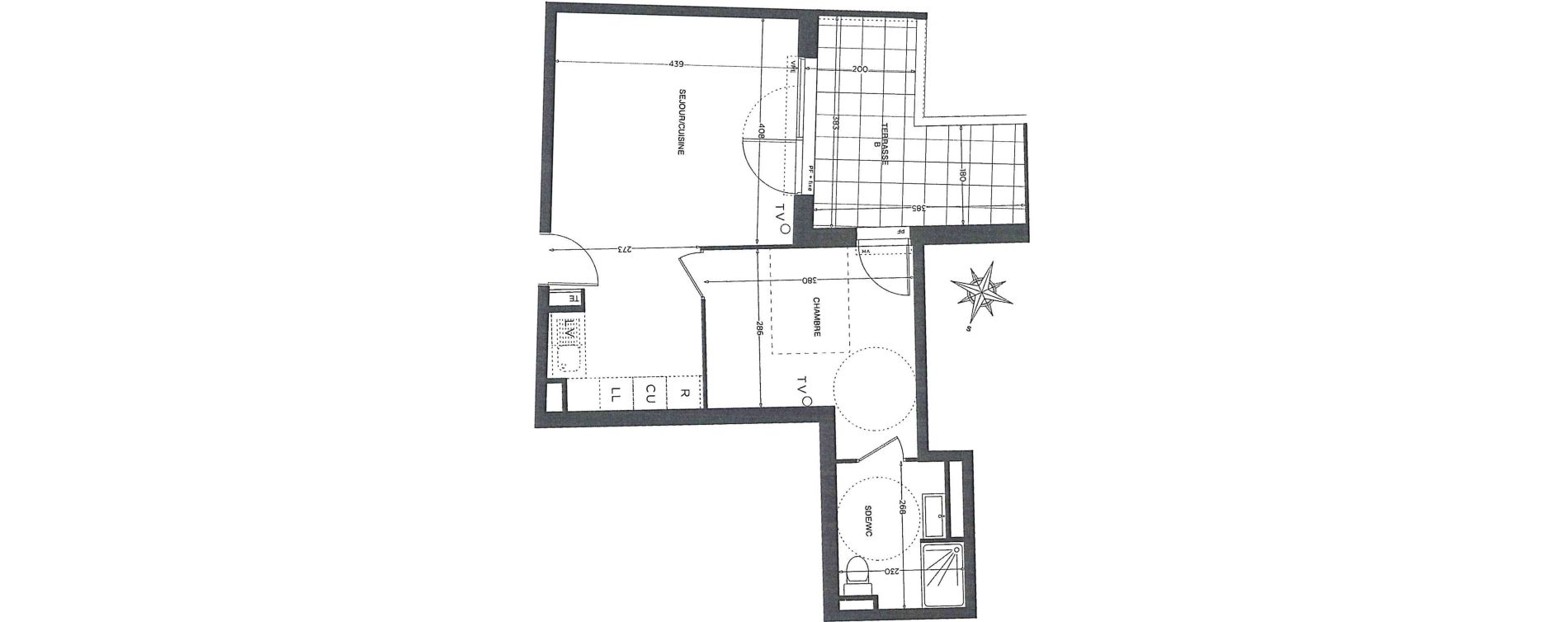 Appartement T2 de 43,85 m2 &agrave; Castelnau-Le-Lez Sablas - mendrous