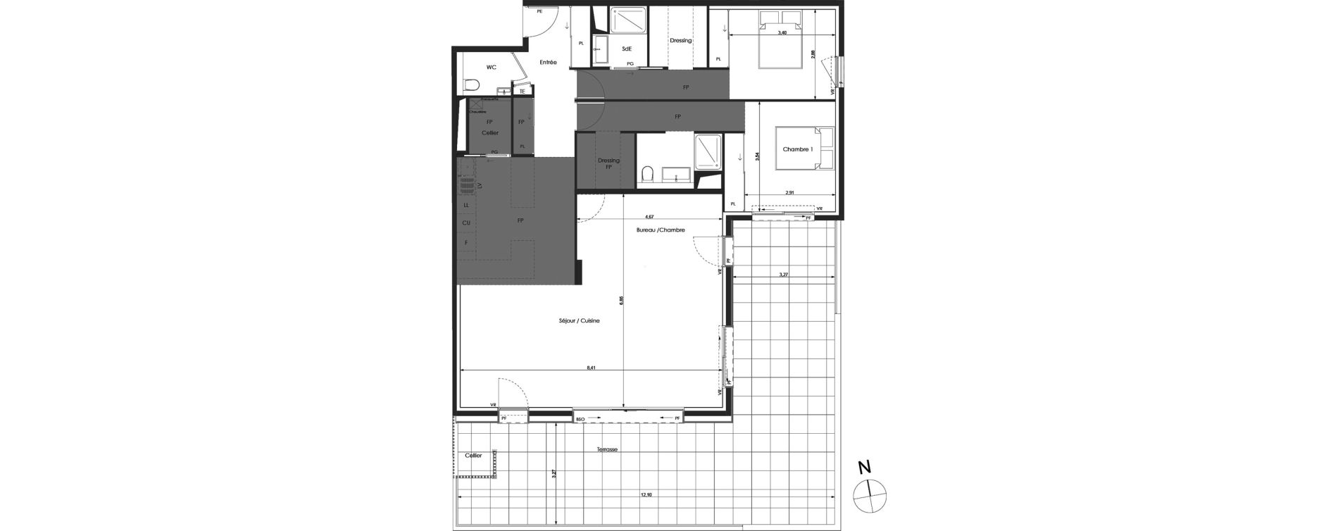 Appartement T4 de 122,20 m2 &agrave; Castelnau-Le-Lez Sablas - mendrous