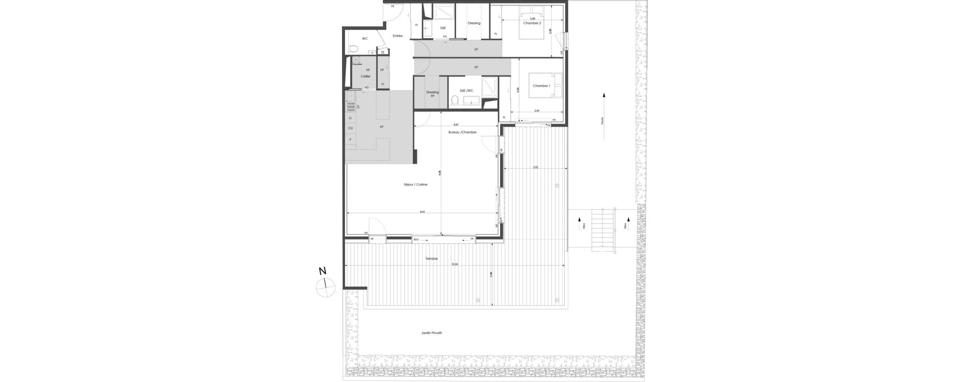 Appartement T4 de 122,45 m2 &agrave; Castelnau-Le-Lez Sablas - mendrous