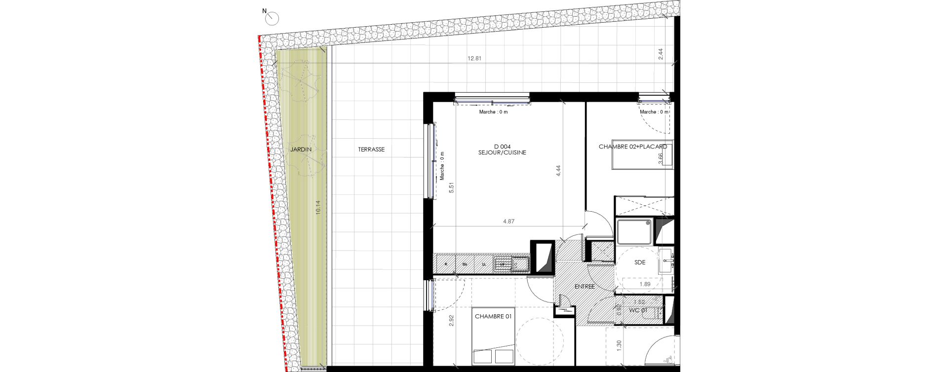 Appartement T3 de 62,30 m2 &agrave; Castries Centre