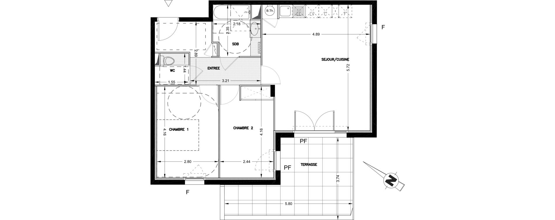 Appartement T3 de 63,05 m2 &agrave; Castries Centre
