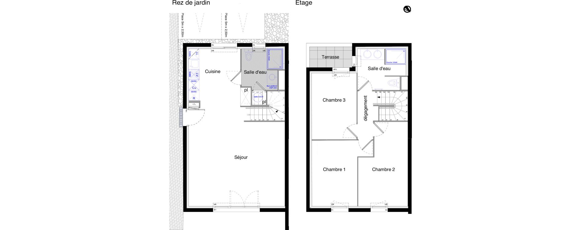 Maison T4 de 89,10 m2 &agrave; Clapiers Le castelet