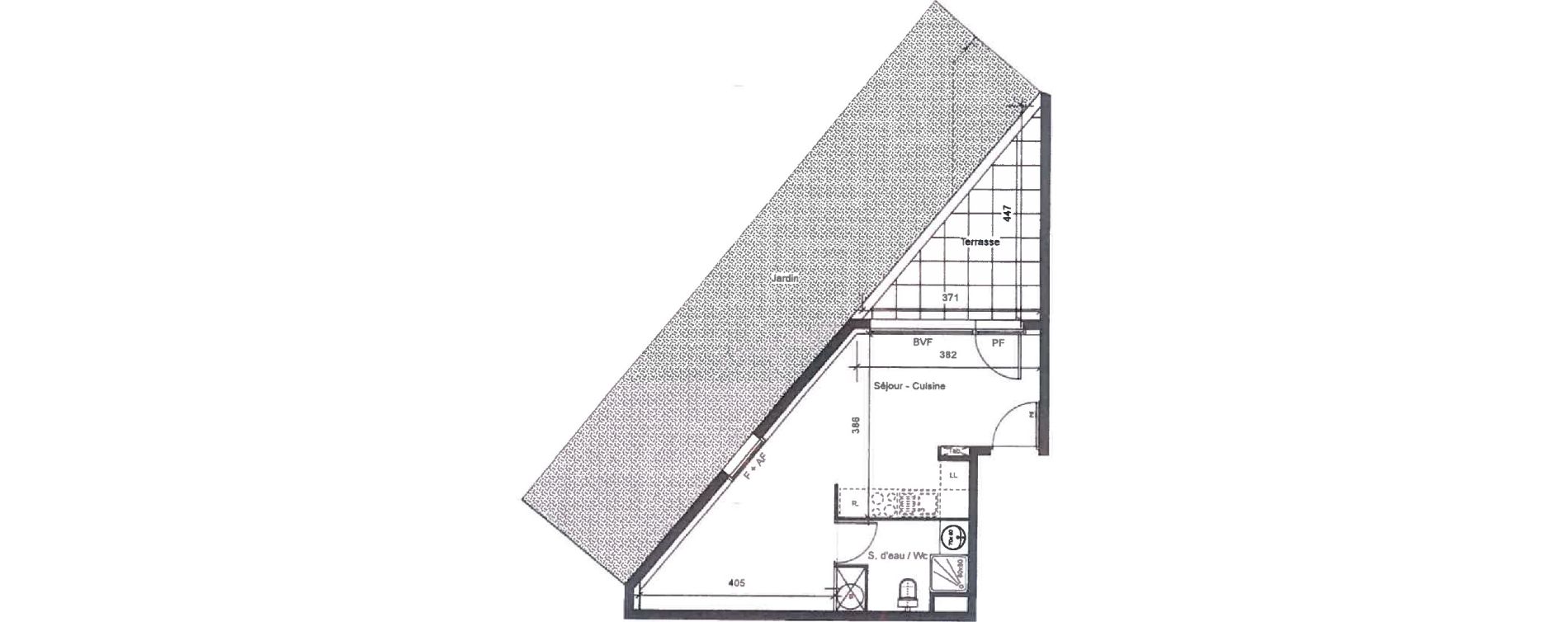 Appartement T1 de 30,45 m2 &agrave; Clermont-L'H&eacute;rault Centre