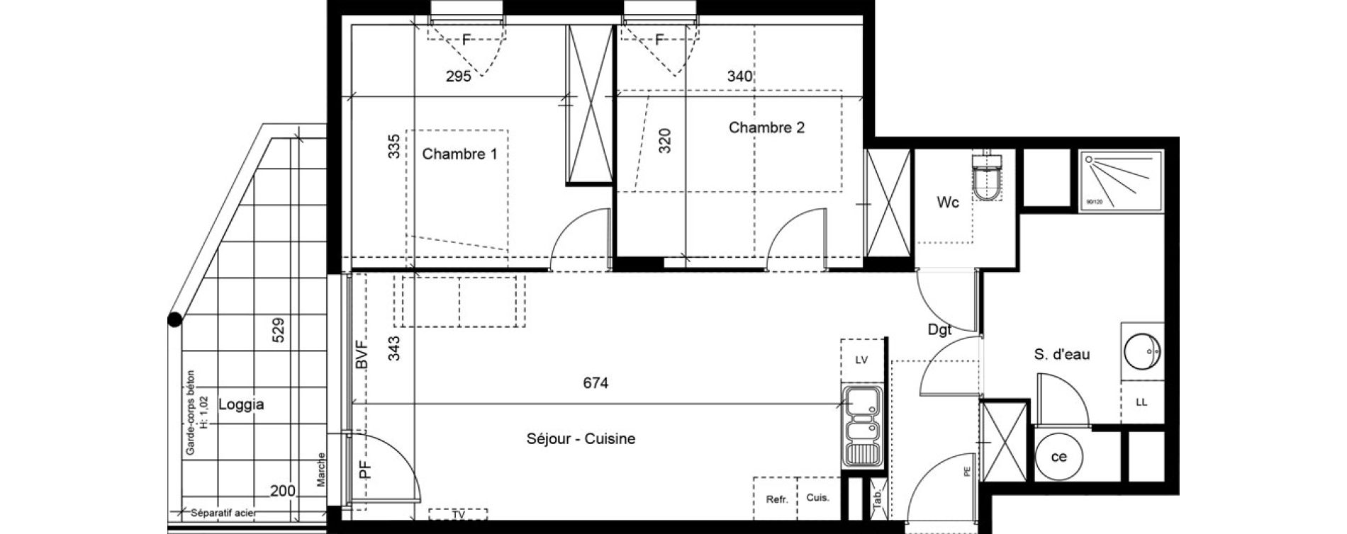Appartement T3 de 64,90 m2 &agrave; Clermont-L'H&eacute;rault Centre