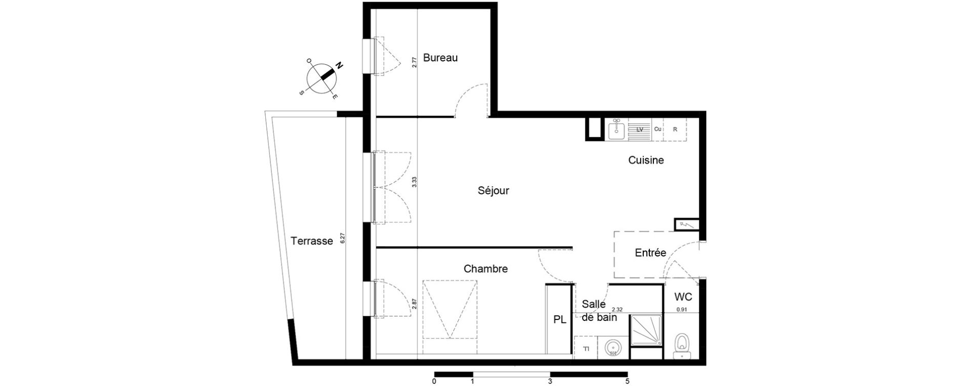 Appartement T2 de 59,06 m2 &agrave; Frontignan Centre