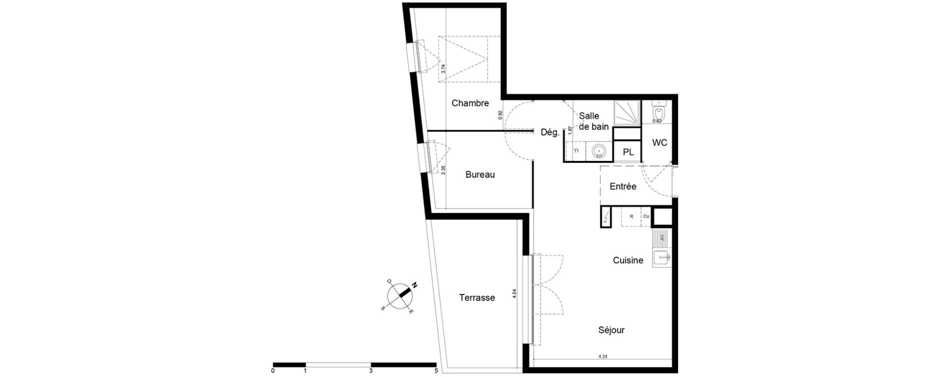 Appartement T2 de 51,41 m2 &agrave; Frontignan Centre