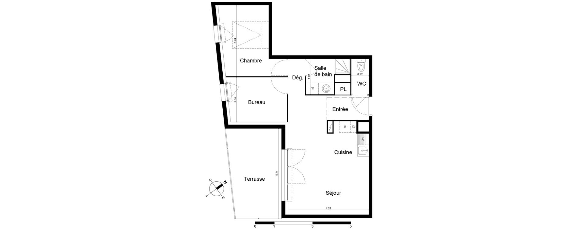 Appartement T2 de 51,41 m2 &agrave; Frontignan Centre