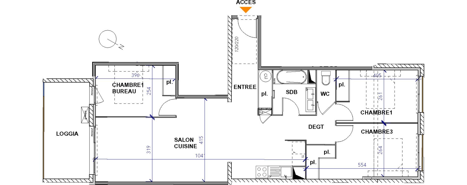 Appartement T4 de 86,19 m2 &agrave; Frontignan Centre