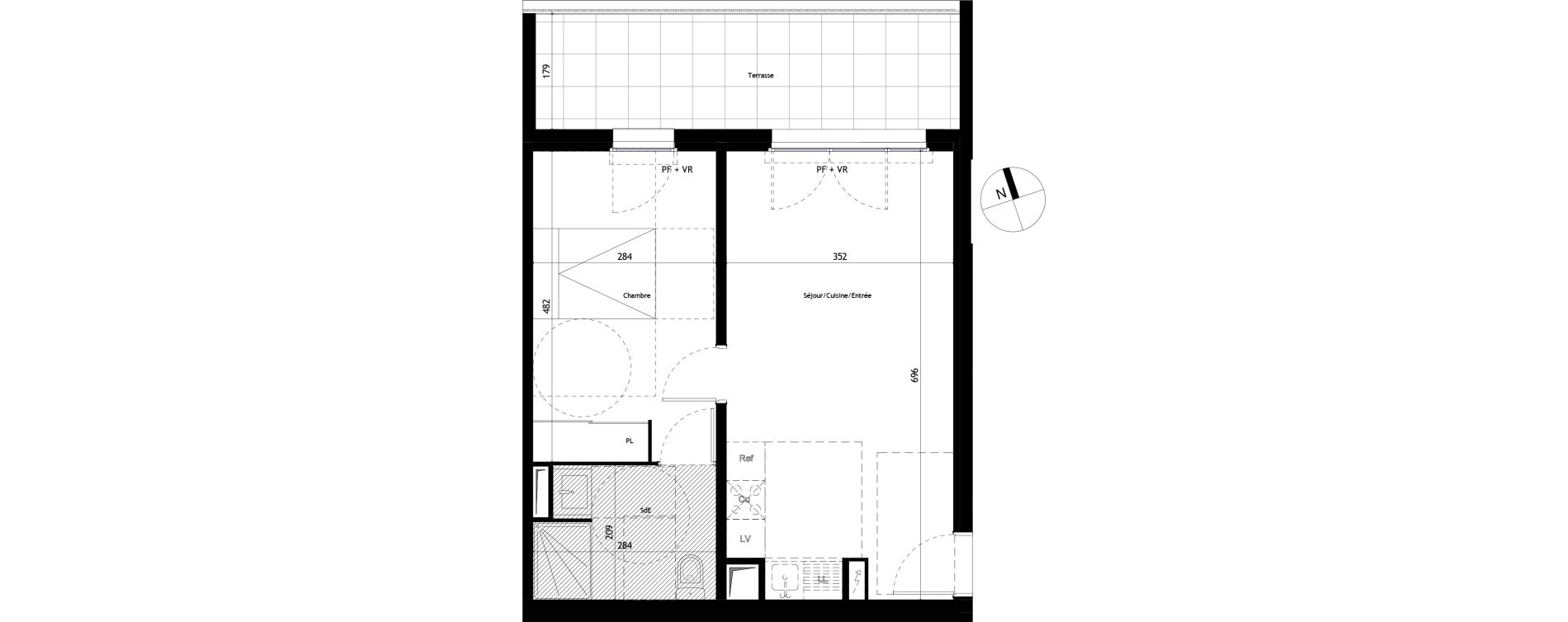 Appartement T2 de 43,10 m2 &agrave; Frontignan Les crozes
