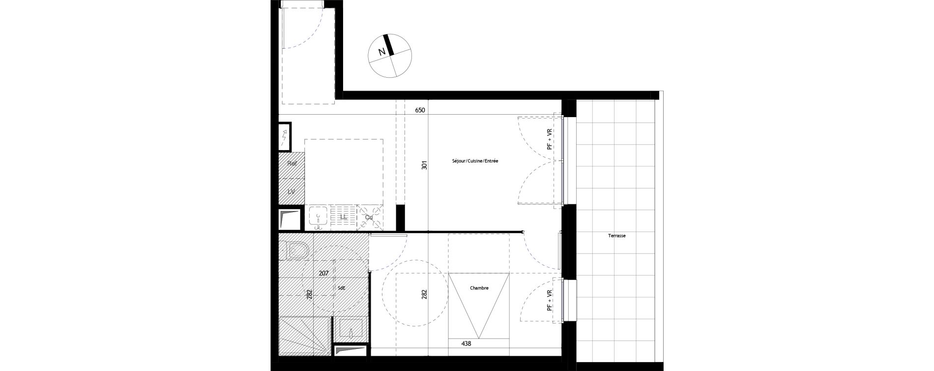 Appartement T2 de 39,50 m2 &agrave; Frontignan Les crozes