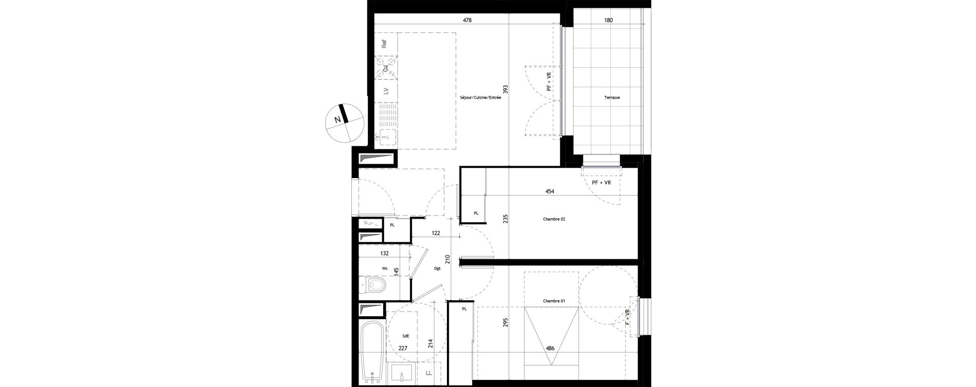 Appartement T3 de 56,10 m2 &agrave; Frontignan Les crozes