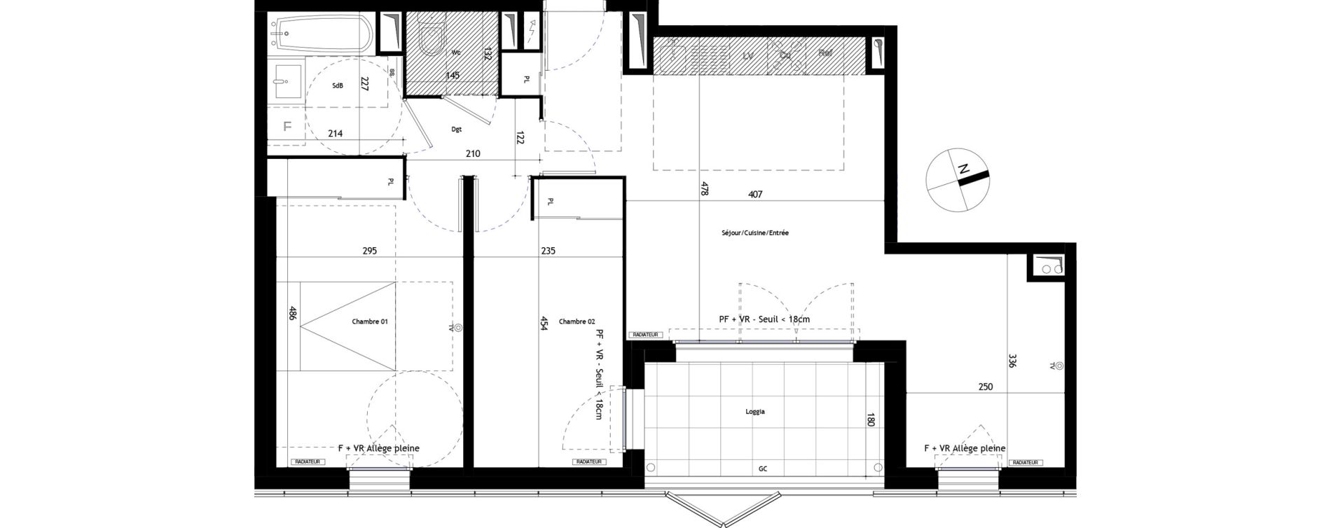 Appartement T3 de 65,40 m2 &agrave; Frontignan Les crozes