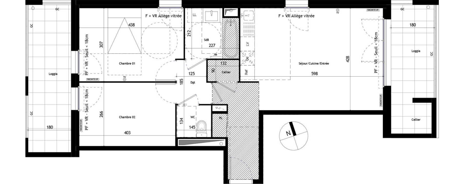 Appartement T3 de 65,10 m2 &agrave; Frontignan Les crozes