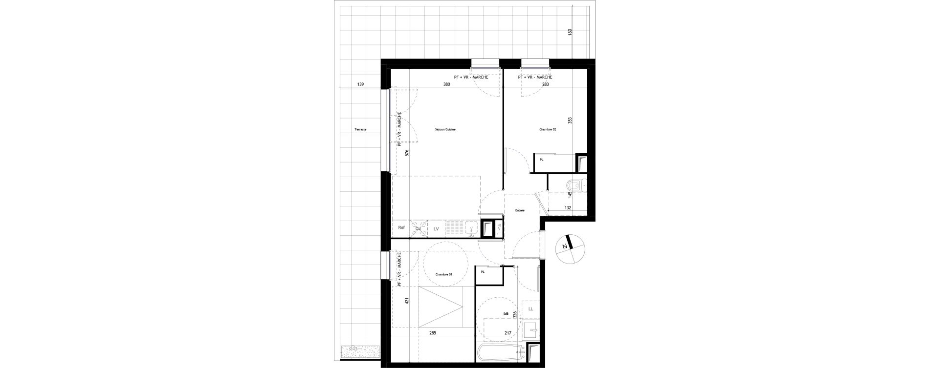 Appartement T3 de 56,70 m2 &agrave; Frontignan Les crozes