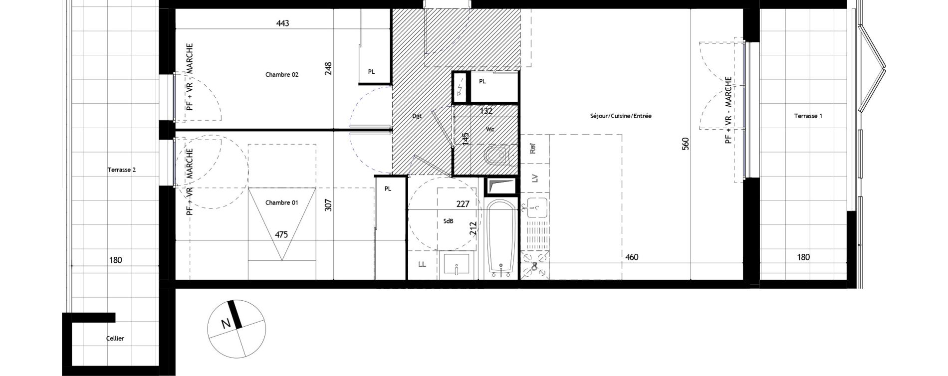 Appartement T3 de 64,10 m2 &agrave; Frontignan Les crozes