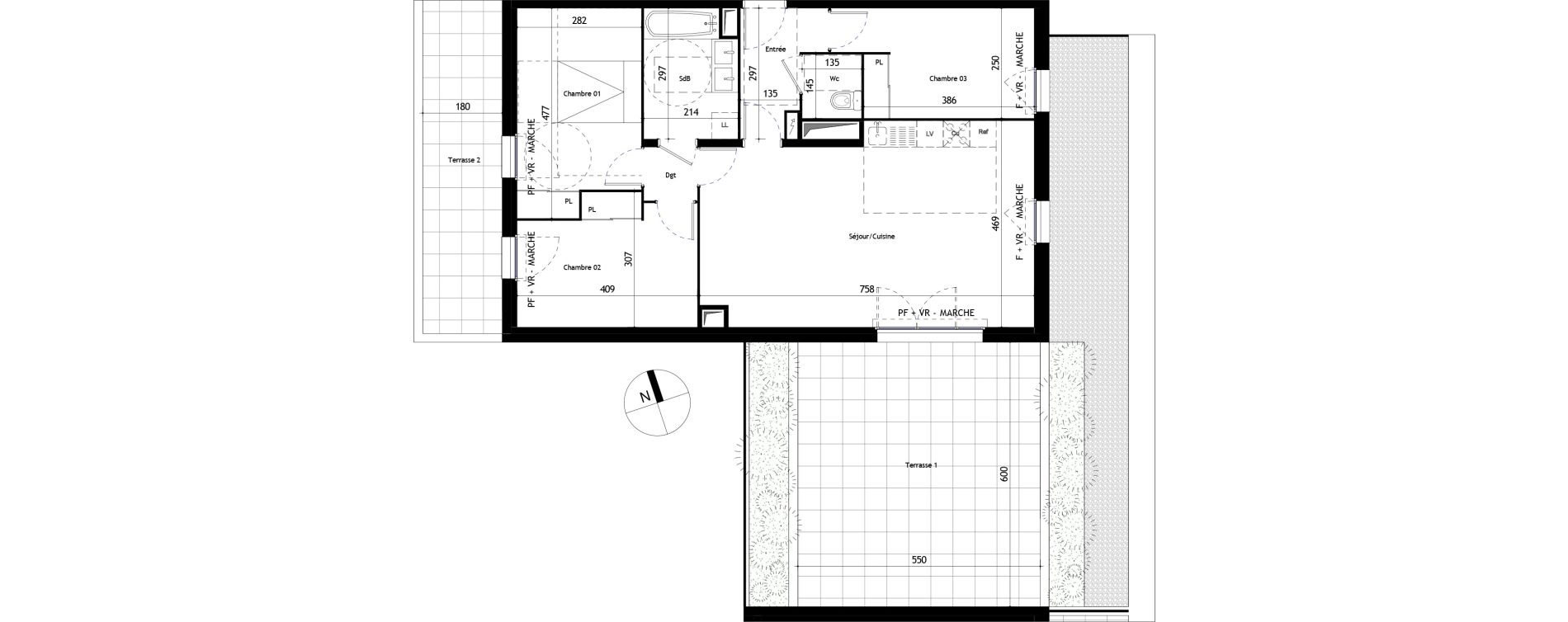 Appartement T4 de 81,20 m2 &agrave; Frontignan Les crozes