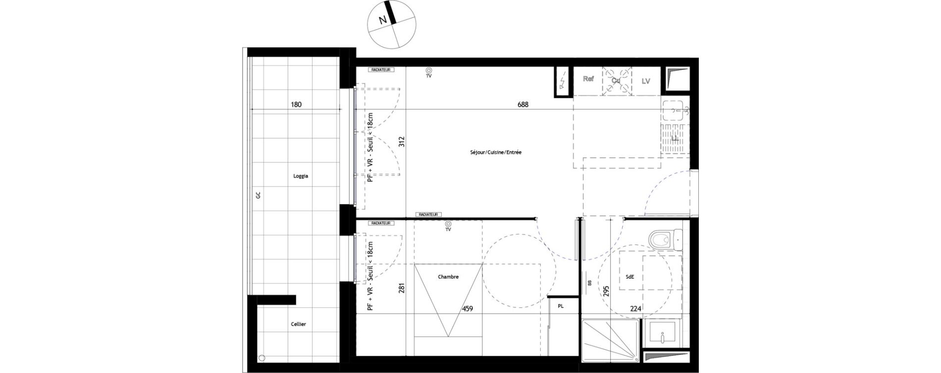 Appartement T2 de 40,00 m2 &agrave; Frontignan Les crozes